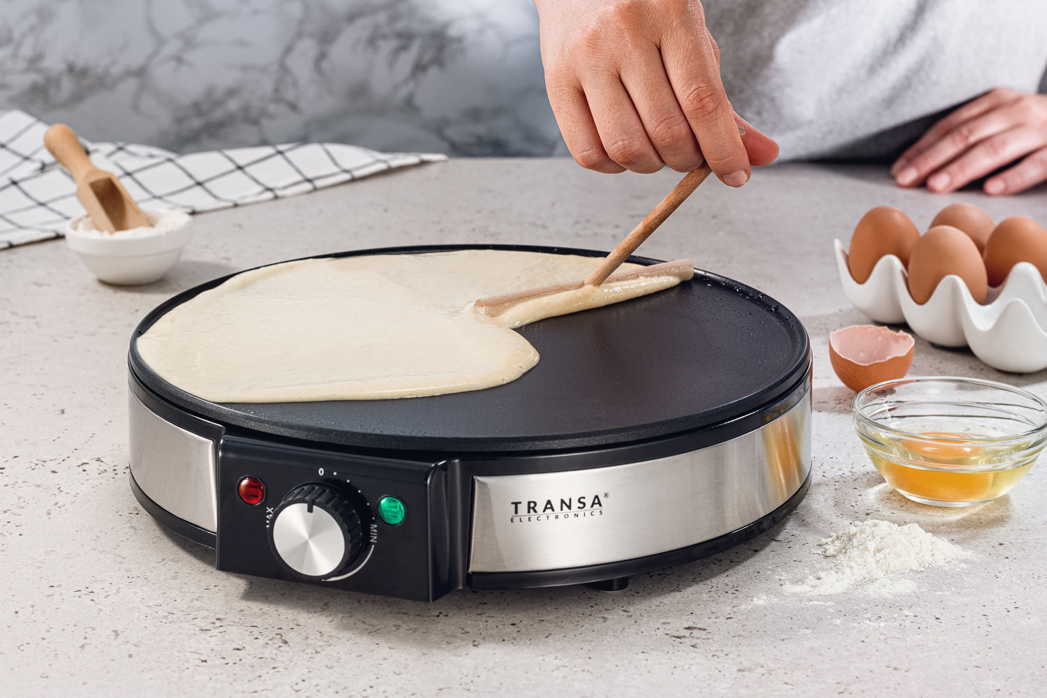 Nieprzywierająca powierzchnia naleśnikarki PancakeMaker